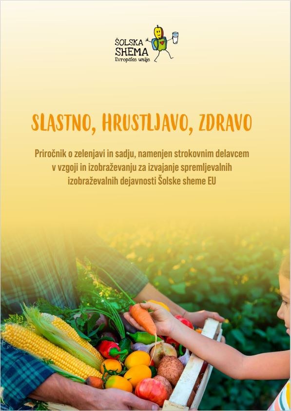 naslovnica broÅ¡ure s sliko gajbice zelenjave in otroka